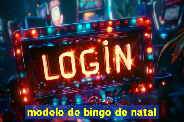 modelo de bingo de natal