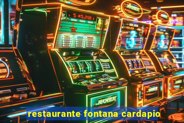 restaurante fontana cardapio