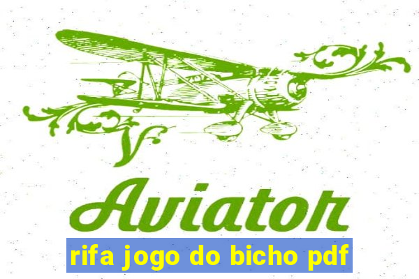 rifa jogo do bicho pdf