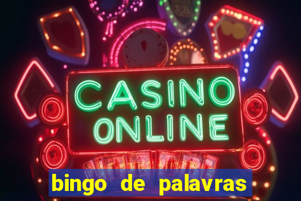 bingo de palavras 3 ano