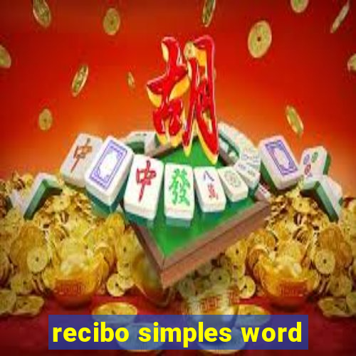 recibo simples word