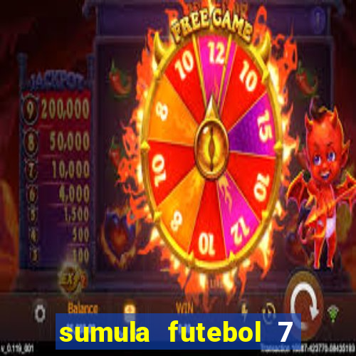 sumula futebol 7 society excel